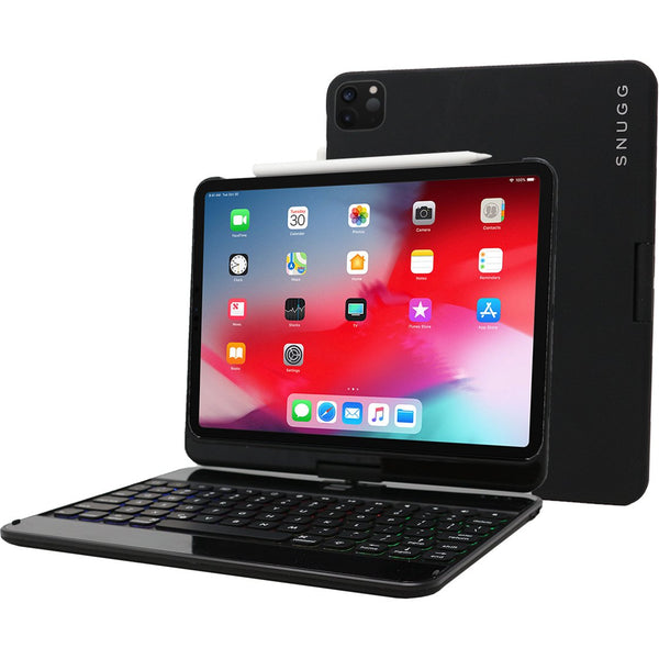 Snugg iPad Mini 6 Case with Keyboard (2021-6th Gen), Wireless Backlit Touchpad Bluetooth 2021 360 Degree Rotatable Mini Keyboard - Black