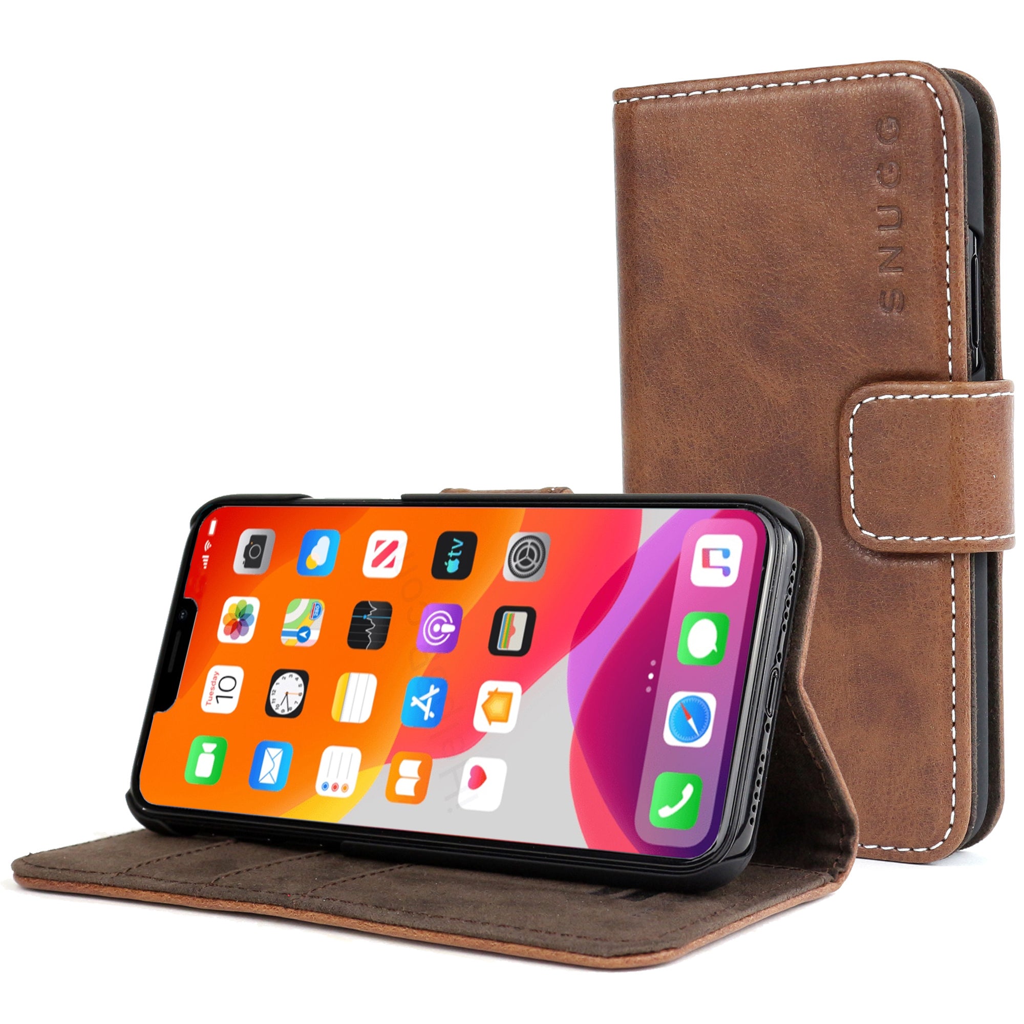  Snugg iPhone 13 Pro Max Case Wallet – Folding Wallet Case with  3 Card Slots, Magnet Closure, and Phone Stand Function – Leather, TPU, and  Nubuck iPhone 13 Pro Max Wallet