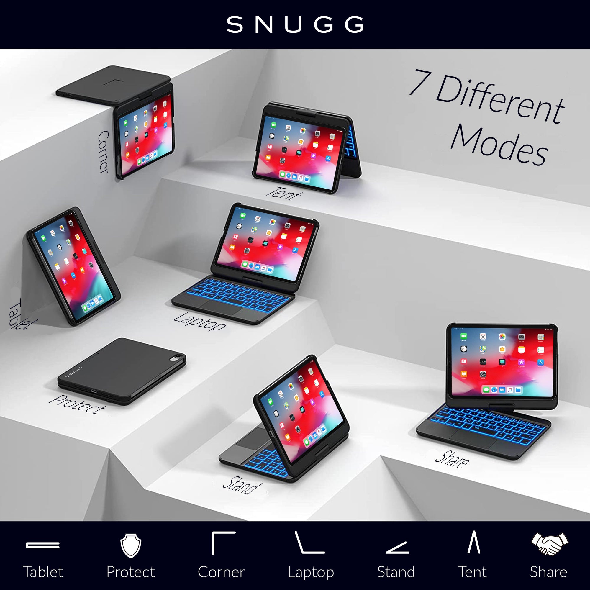 iPad 10th Generation Case with Keyboard (2022) - Snugg.com