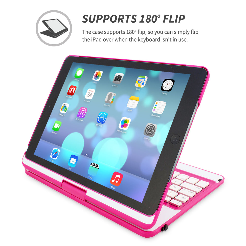 pink ipad air case with keyboard